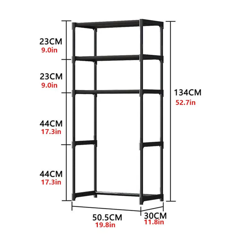 Garvee 3-Tier Freestanding Over-The-Toilet Storage Shelf, No-Drilling Bathroom Organizer for Bathroom, Laundry, Room Storage